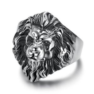 Lion <b>Head</b> Men's Ring Stainless Steel Animal Design Punk <b>Style</b> Gift Jewelry - Product Image 4