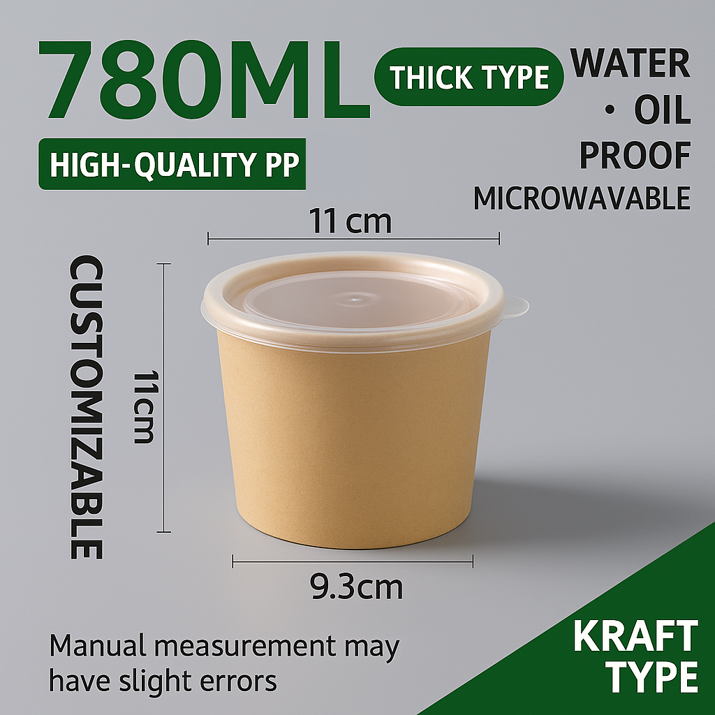 Couvercle de 780ML PP