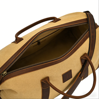 Sac de voyage en toile et cuir vintage personnalisé, sac de week-end personnalisé, bagages pour les voyageurs