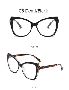 2023 модные высокие очки TR90 кошачий глаз анти синий свет компьютерные очки винтажные синие световые блокирующие оправы для очков