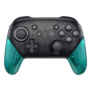 EXtremeRate Clear Emerald Green Replacement Handle Grips Case Cover DIY Hand Grip Housing Shell for <b>Switch</b> Pro Controller - Product Image 2