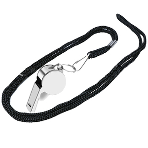 นกหวีดกีฬาสแตนเลสพร้อมสายคล้องคอ ผิวขัดเงา เสียงดังคมชัด เหมาะสำหรับโค้ช กรรมการ ผู้ตัดสิน การแข่งขันกีฬา - Product Image 2