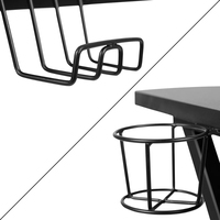 Offre Spéciale : Ensemble Bureau Gaming Noir et Chaise Gaming Inclinable Bleu-Noir avec Porte-Gobelet – Mobilier Informatique pour Bureau à Domicile et E-Sport