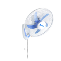 Ventilateur mural électrique OEM 16 pouces avec adaptateur AC/DC, contrôle numérique, oscillation, télécommande, faible consommation, en plastique, pour usage domestique
