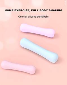 高品质定制家庭健身房健身手重彩色普拉提硅胶哑铃 - Product Image 2