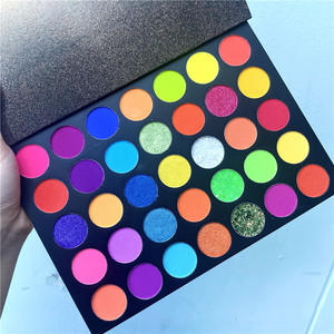 Palette de fards à paupières scintillants à marque privée, 35 couleurs, fini métallique lumineux, imperméable, sans cruauté, <span class=keywords><strong>poudre</strong></span> minérale haute qualité - Product Image 6