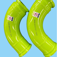 Elbow Pompa Beton Twin Wall DN150 90 60 45 Derajat Sudut Lengkung Radius Panjang untuk Pemompaan Tugas Berat Kualitas Terjamin