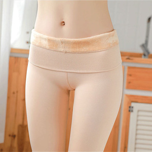 <span class=keywords><strong>Pantaloni</strong></span> <span class=keywords><strong>invernali</strong></span> in pile da <span class=keywords><strong>donna</strong></span> Leggings Casual in velluto traspirante con pelliccia spessa all'interno calda per le gambe - Product Image 3