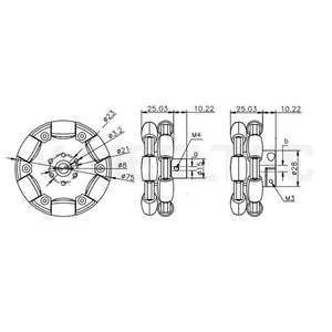 Omni Wheel Omnidirectional Moving Wheel <b>Robot</b> Car Tires Metal 40.25x18.4 M6 M4 DIY Parts - Product Image 4
