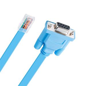 DB9-RJ45コンソールケーブルCiscoデバイス管理シリアルアダプター (6フィート、青) - Product Image 2