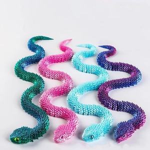 カラー <span class=keywords><strong>3D</strong></span> プリントされたヘビ子供のおもちゃモデルヘビ 45/60 センチメートル <span class=keywords><strong>3D</strong></span> プリントされた装飾品子供のおもちゃモデルヘビ - Product Image 5