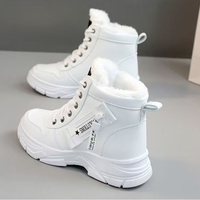 Bottes de neige pour femmes, nouvelle collection hiver, style britannique, à semelle épaisse, doublées en coton peluche, pour la photographie de rue