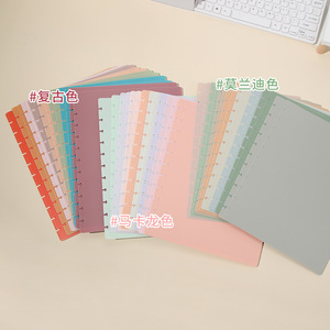 Divisori a 11 fori a forma di fungo, pagine indice <span class=keywords><strong>in</strong></span> PP spesso, personalizzabili, organizer <span class=keywords><strong>A4</strong></span> a fogli mobili - Product Image 1