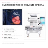 Machine à broder les casquettes 1201 Mini, emballée dans une boîte en bois, expédiée de Ningbo Shanghai avec un ensemble complet d'accessoires et d'outils