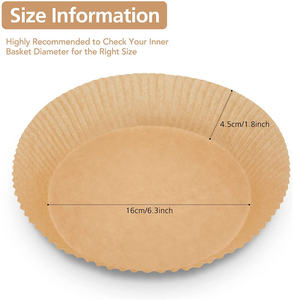Tazas desechables antiadherentes de tamaño grande para horno <span class=keywords><strong>Airfryer</strong></span> Liner, tazas de papel seguras para hornear para el hogar, cocinar, hornear, asar para alimentos - Product Image 3