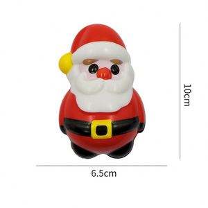 ของเล่นบีบซานต้าหลากสีสัน PU รุ่นใหม่ปี 2024 ของเล่นบีบฟองน้ำรูปตุ๊กตาหิมะ บรรเทาความเครียด ของเล่นยางสำหรับเด็ก - Product Image 3