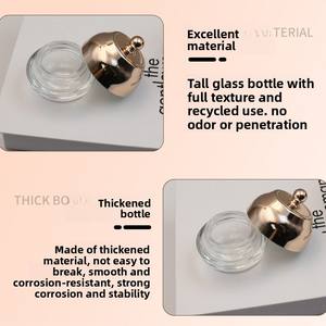 Botella de Vidrio Plana Estilo Noblewoman de 20-50g con Tapa de Rosca y Estampado en Caliente para Crema Facial y Tratamiento Facial - Product Image 2