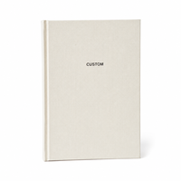 Cuaderno Personalizado A5 con Tapa de Lino y Tapa Dura, 80 Hojas, Diario para Estudiantes Escolares, Proveedor de Impresión de Logotipos al por Mayor