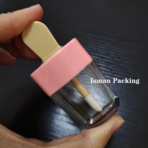 Chaud Vide rose Violet Jaune Orange Crème Glacée Forme Lipgloss Conteneur Bleu Vert Popsicle Brillant À Lèvres Baguette Tubes avec Brosse 8ml - Product Image 6