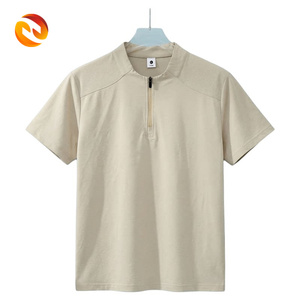 Maglia da Golf da Uomo con Zip a Quarto, Lavorazione a Maglia Solida, Sportiva, Antirughe, Traspirante, ad Asciugatura Rapida - Direttamente dalla Fabbrica |   Vendita all'Ingrosso per Aziende - Product Image 4