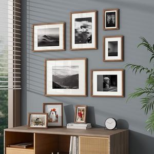 Modern Simple <strong>5</strong> <strong>X</strong> 7 Wooden <strong>Frame</strong> Natural Walnut Wood Photo Collage <strong>Frame</strong> with HD Tempered Glass - Product Image 5