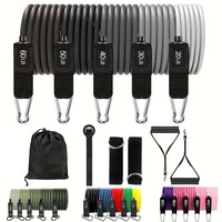 Nuevo conjunto de bandas de resistencia elásticas multifuncionales personalizadas, cuerda de tubo de bucle de ejercicio para gimnasio y Fitness, caucho de látex extraíble