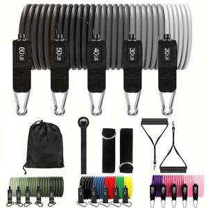 Nouveaux bandes de résistance élastiques multifonctionnelles personnalisées ensemble Fitness Gym exercice boucle Tube corde tirer vers le haut Latex caoutchouc - Product Image 2