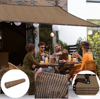 Voile d'ombrage rectangulaire d'extérieur anti-UV avec bords renforcés et œillets pour patio, jardin et piscine
