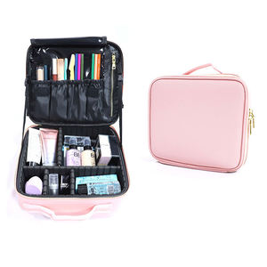 Hoge Kwaliteit Pu Cosmetische Case Draagbare Reis Make-Up Tas Met Custom Logo Zwart Pvc Groothandel Snoep Patroon Wasbaar - Product Image 1