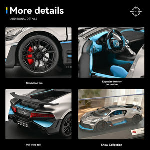 Modèle de <span class=keywords><strong>voiture</strong></span> de sport Bugatti Devia en alliage moulé sous pression 1:18, jouet pour enfants, son et lumière, décoration d'intérieur, objet de collection - Product Image 4