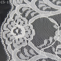 10cm blanc Floral Non élastique Nylon dentelle garniture conception populaire pour la couture écologique emballage cadeau décorations de mariage