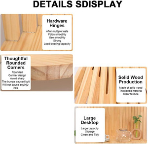 Scrivania Pieghevole Personalizzata per Laptop, <span class=keywords><strong>Tavolo</strong></span> <span class=keywords><strong>a</strong></span> Scomparsa in Legno da Parete per Soggiorno e Camera da Letto - Product Image 5