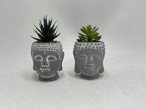 Decoración del hogar simulación planta suculenta cemento bonsái estatua de <span class=keywords><strong>Buda</strong></span> macetas de cerámica macetas para plantas - Product Image 4