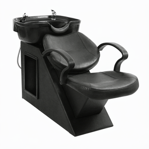 Fauteuil de lavage noir pour salon de coiffure, station de lavage de cheveux, mobilier de barbier - Product Image 2