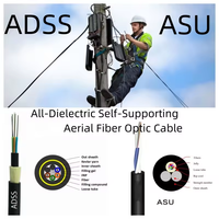 Mini ADSS ASU120 Anatel 6 12 hilos Domus 24 ASU fibra mini ADSs 6 Core 4km cable óptico Precio por metro