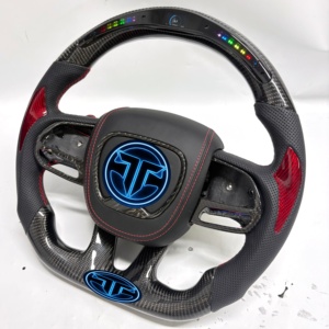 Per Dodge Charger Challenger Hellcat Durango SRT RT GT Sports, Volante a 3 Razze in Fibra di Carbonio, Accessori Auto - Product Image 2