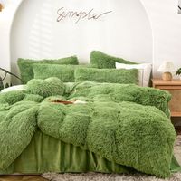 Parures de couette ultra douces en fausse fourrure shaggy pour l'hiver – Literie de luxe en peluche moelleuse pour la vente en gros