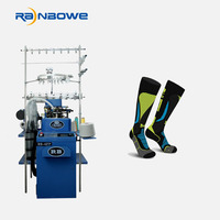 Machine à fabriquer des chaussettes automatique RAINBOWE RB-6FP avec moteur pour différents styles de chaussettes unies