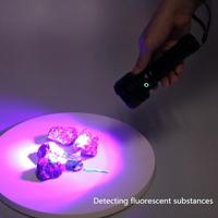 Linterna UV Portátil de Alta Potencia de 30W, 395nm/365nm, Linterna UV de Aluminio para Detectar Manchas de Mascotas, Escorpiones, Minerales y Dinero