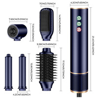 Styler capillaire 5 en 1, sèche-cheveux, brosse à air chaud, lisseur, boucleur, outils de coiffage à air avec baguette de bouclage en aluminium