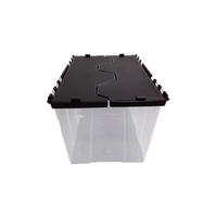 Caisse de rangement empilable et durable en plastique transparent de 5 gallons pour dortoir de salle de classe.