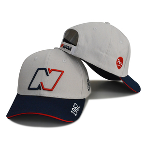 Custom Puff bordado logo Gorras 3D elevado de dos tonos sombreros bordados Sandwich Brim Nany Blue Gorras de béisbol - Product Image 1