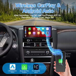 Estéreo para Auto con Pantalla Táctil de 12.3 Pulgadas, CarPlay Inalámbrico, Android Auto, GPS, Navegación, Reproductor, Montaje Universal para Tablero, Color Negro - Product Image 3