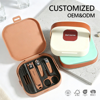 Kit de toilettage portable en acier inoxydable, coupe-ongles pour doigts et orteils, étui de voyage, ensemble de manucure, ensemble de coupe-ongles pour hommes et femmes