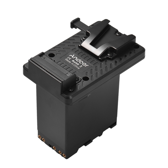 Andoer V-Lock V Mount Battery Plate to BP-U Dummy Battery Adapter Built-in Battery Decode Chip Replacement Power Adapter