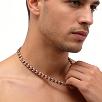 Collier magnétique en cuivre pur à 99,99 %, unisexe, chaîne à maillons réglable, motif géométrique, style tendance, énergie et bien-être, pour femme, anniversaire