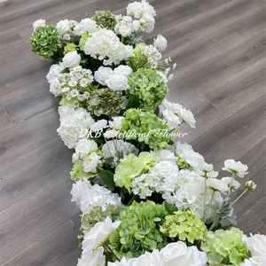 Centro de Mesa de Flores Artificiales Blancas y Verdes Realistas de 200 cm Personalizable para Decoraciones de Bodas, Banquetes y Regreso a Clases - Product Image 6