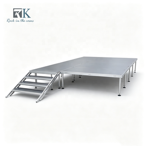 High Quality Stage Adjustable Height Stage Event Stage Platform with Double Stairs Factory Prices for Perform - Product Image 1