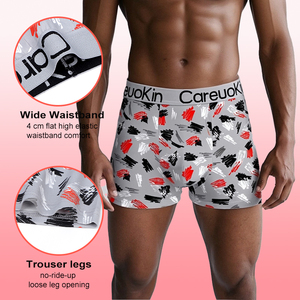 Boxer da Uomo in Microfibra Spandex di Alta Qualità, Traspiranti, a Vita Media, Slip Sportivi con Stampa Completa Personalizzata, Vendita all'Ingrosso - Product Image 4