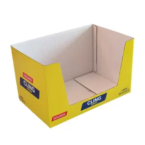 صندوق عرض من الورق المقوى المضلع قابل للطي بطباعة مخصصة على المنضدة صندوق وسائد من الورق المقوى